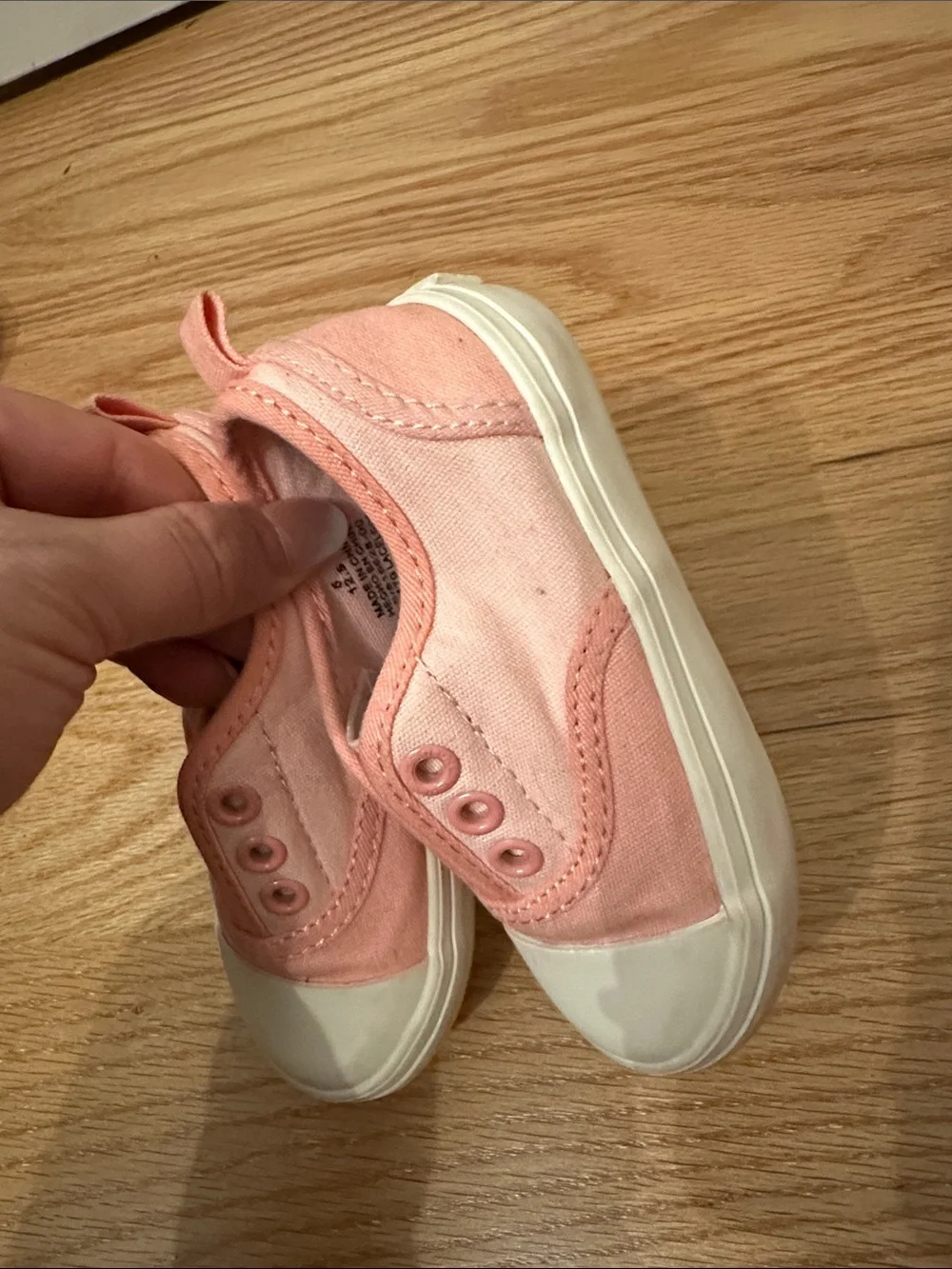 Old Navy Peach Slip-On Canvas Sneakers for Kids